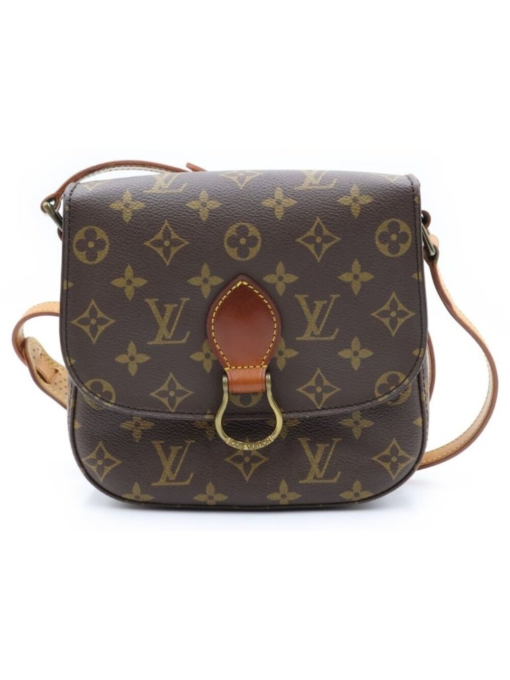 Louis Vuitton Monogram Mini Saint-cloud Shoulder Bag Brown Leather